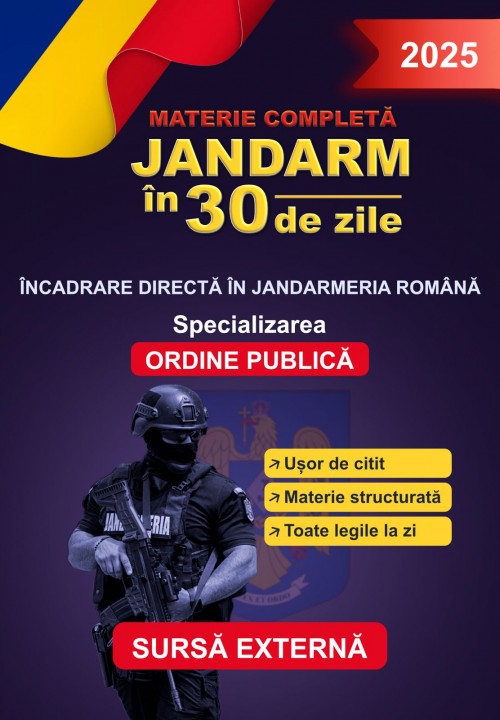 JANDARM - ORDINE PUBLICA - SURSA EXTERNA