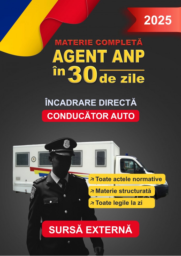 AGENT DE PENITENCIAR - CONDUCATOR AUTO - SURSA EXTERNA 